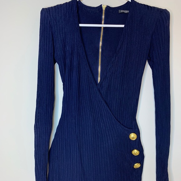 * SOLD* Brand new Balmain Wrap Around Knit Dress - Picture 6 of 7
